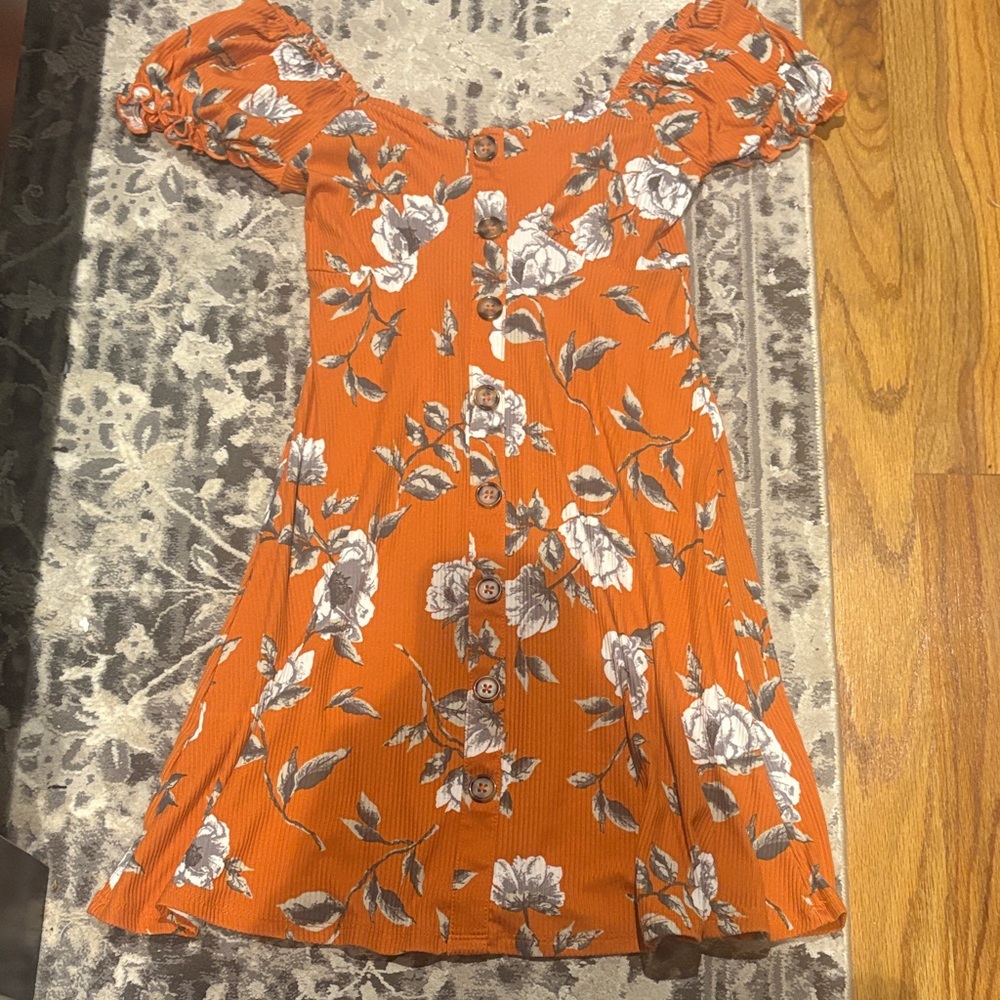 Derek Heart Orange Striped Top
